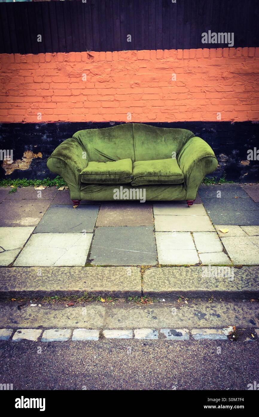 Abandoned sofa Stock Photo