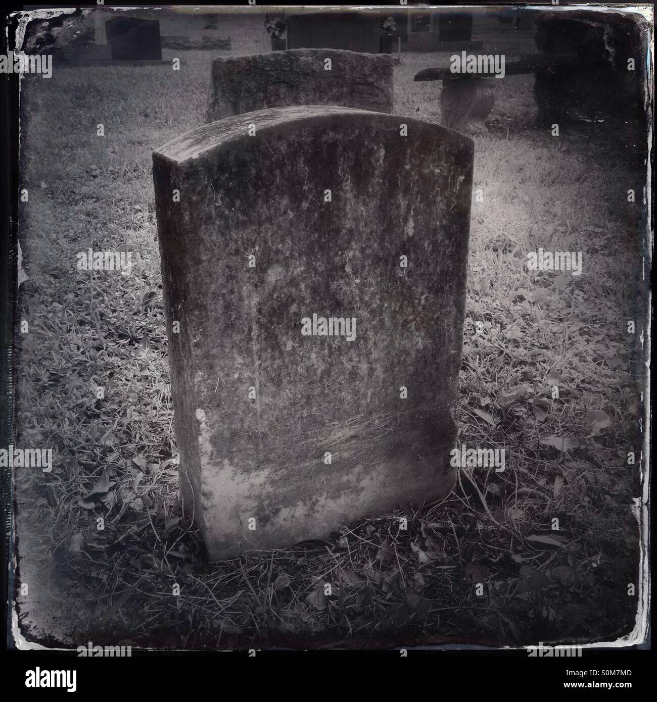 Tombstone in a cemetery Stock Photo Alamy