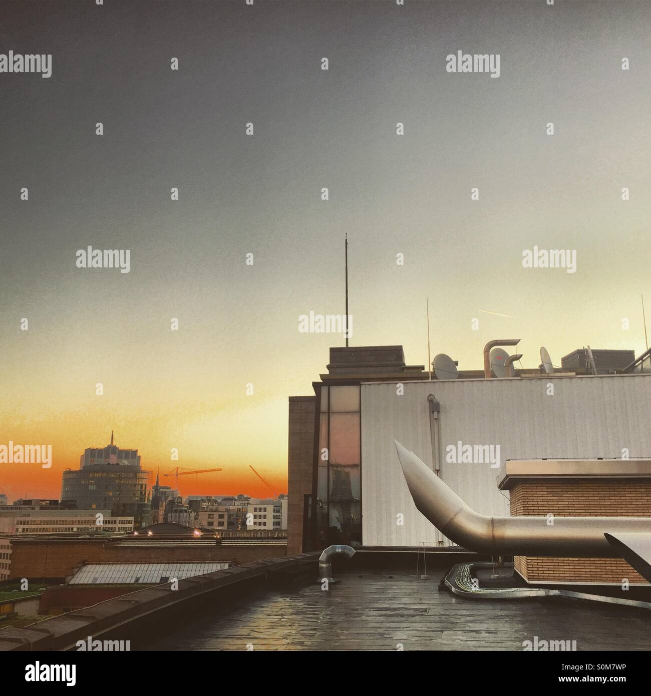 Industrial Gradient sunset - Smartphone Captured Stock Image