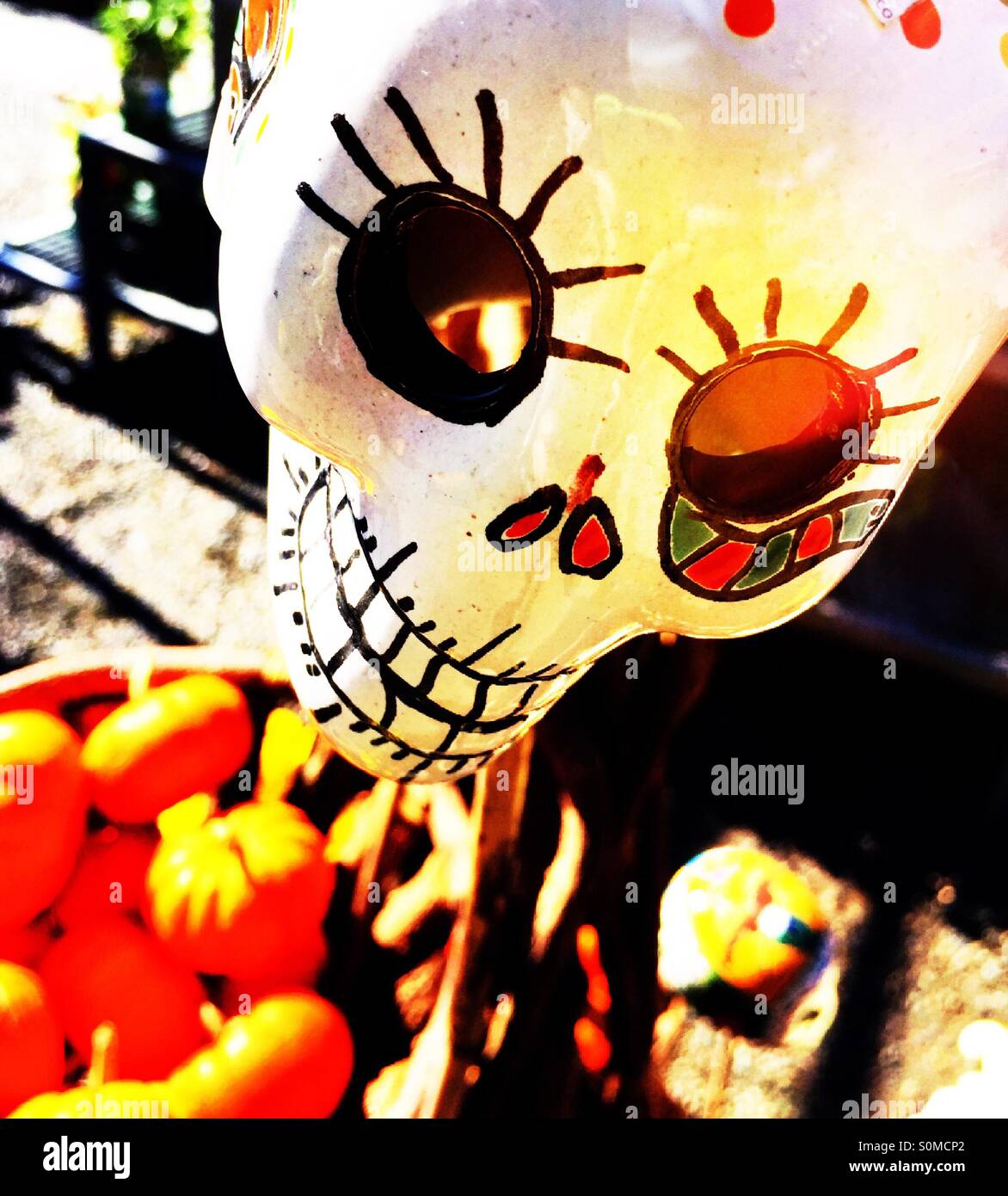 Mask of day of the dead. - Smartphone Captured Stock Image