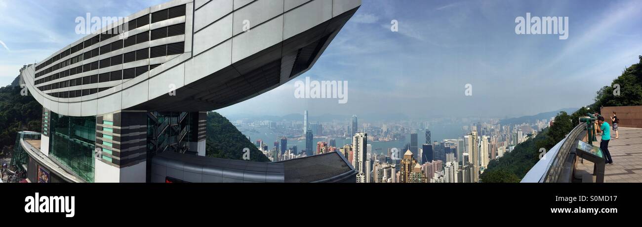 The Peak, Hong Kong panorama Stock Photo