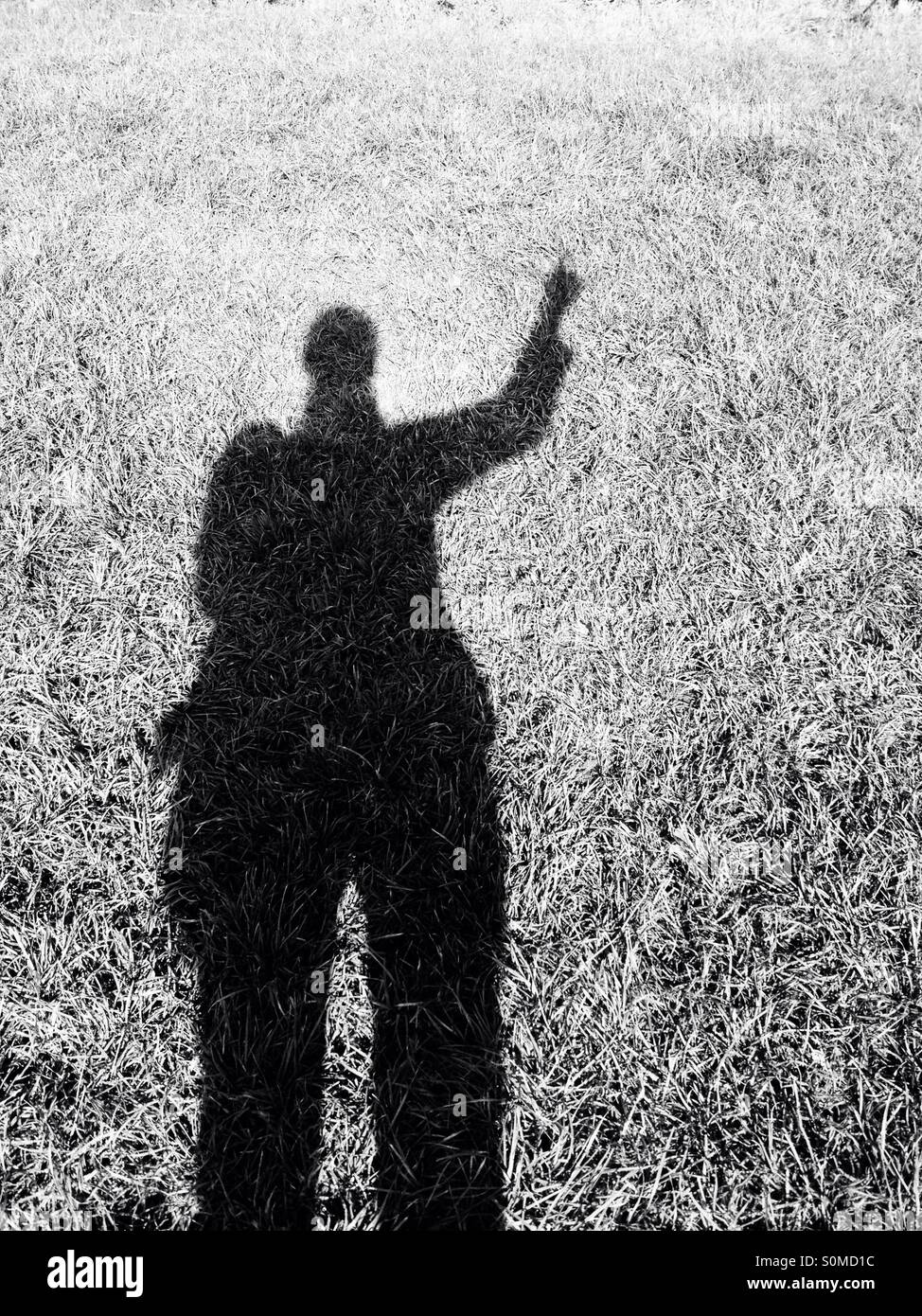 Woman pointing silhouette hi-res stock photography and images - Alamy