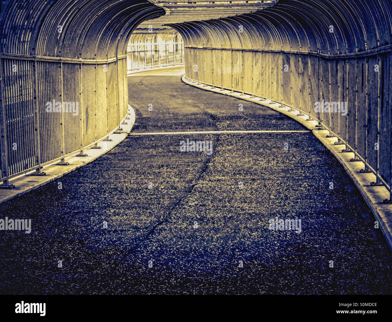 Curved footpath under cover - Smartphone Captured Stock Image