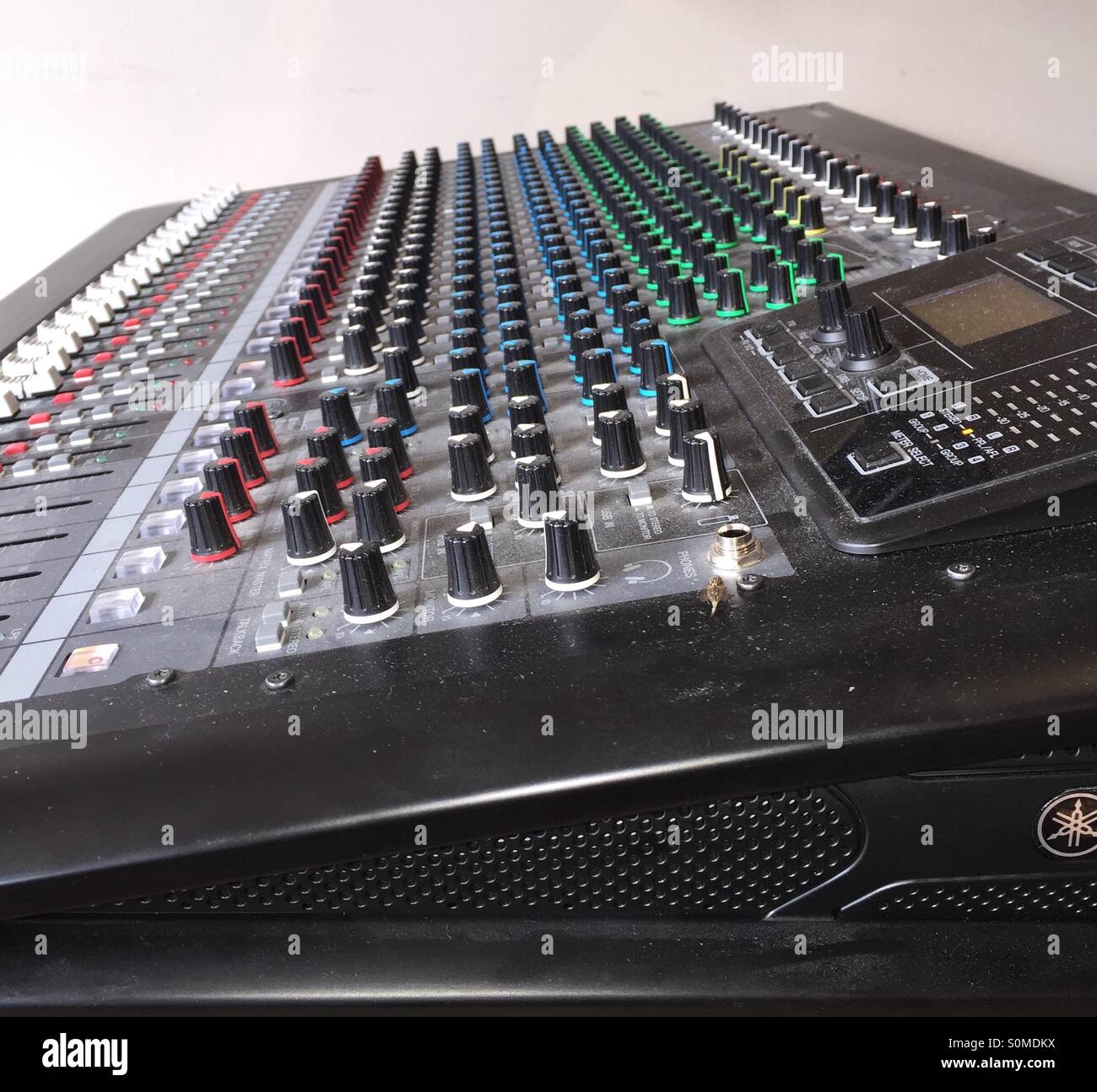 Sound system control board Stock Photo - Alamy