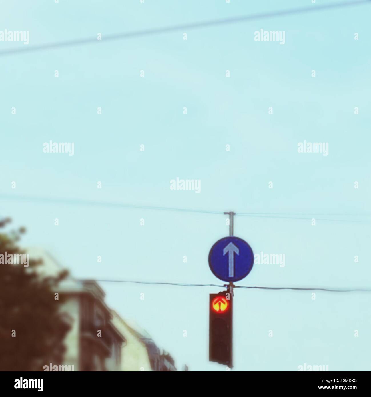 Arrows pointing up towards the sky - Smartphone Captured Stock Image