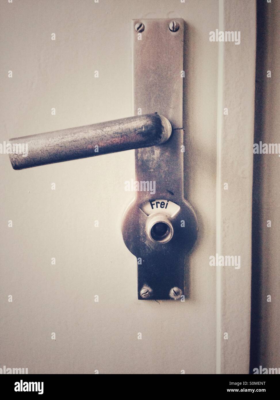 Toilet cubicle door hi-res stock photography and images - Alamy