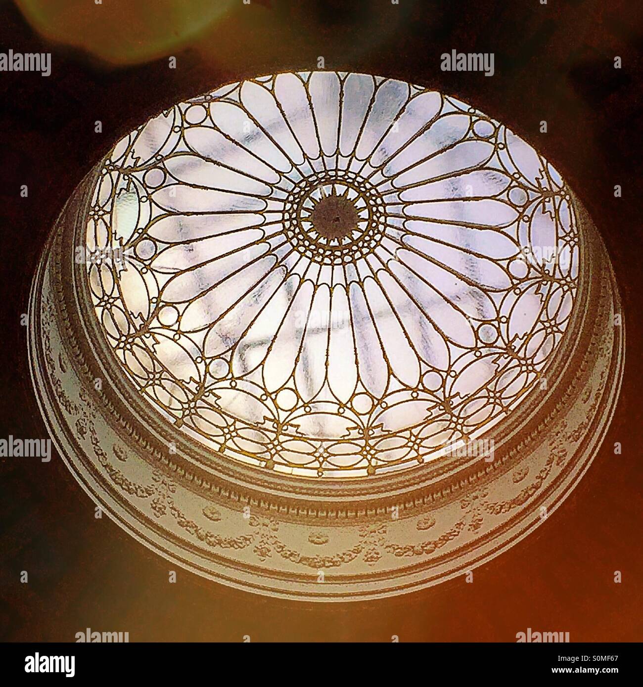 Dome in new York city hall interior NYC - Smartphone Captured Stock Image