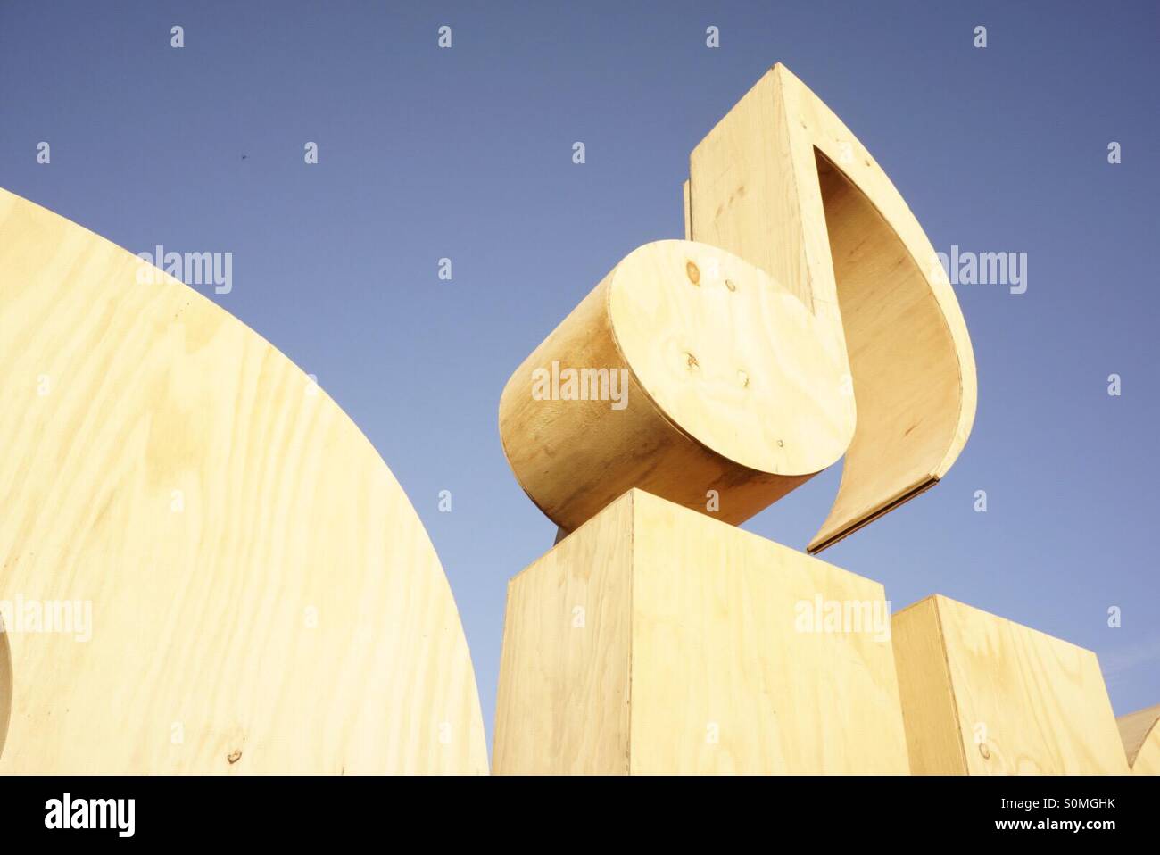 A music sculpture at music festival Stock Photo