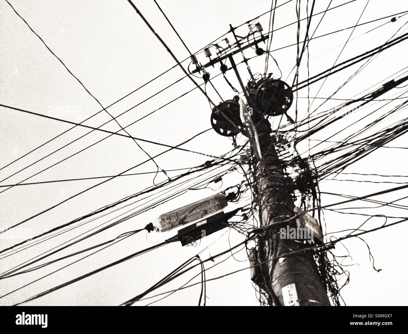 Japanese electricity pole Stock Photo Alamy