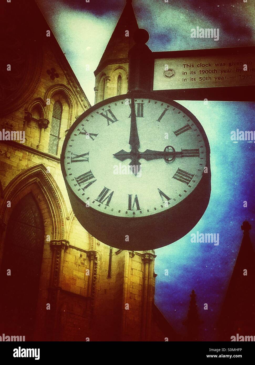 Traditional clock close up England UK United Kingdom GB Great Britain - Smartphone Captured Stock Image