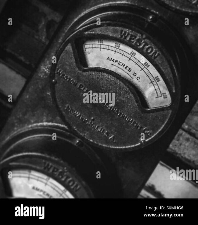 Vintage ampere meter hi-res stock photography and images - Alamy