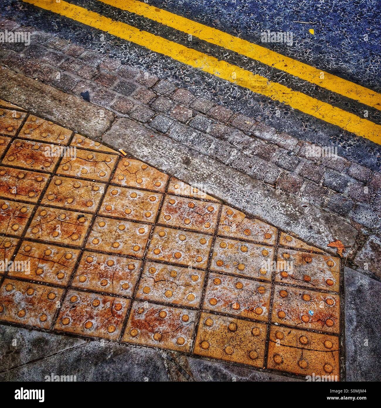 Pavement and road - Smartphone Captured Stock Image