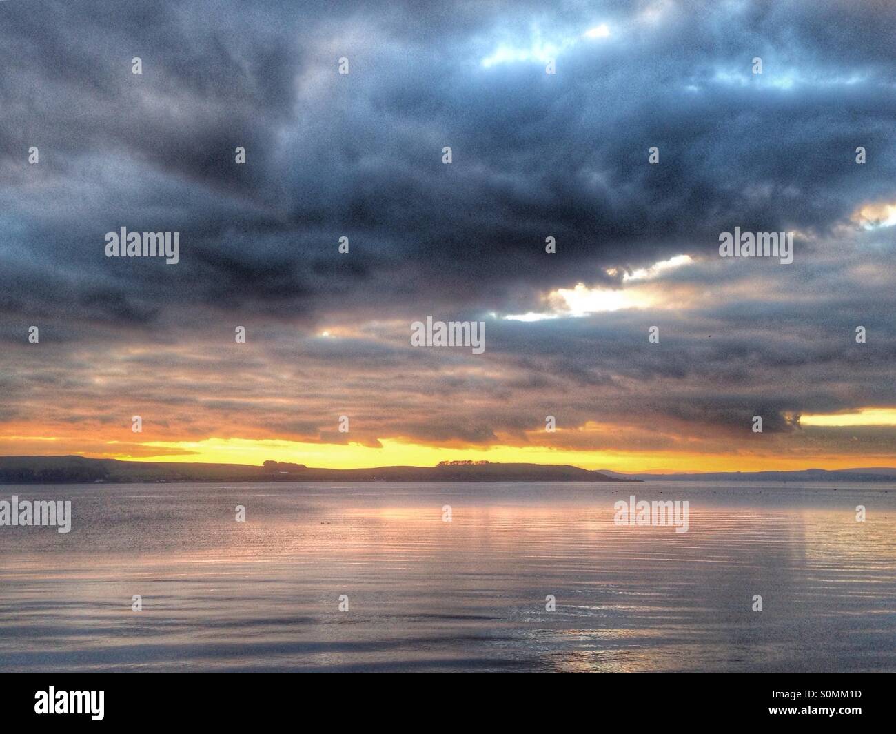 West Coast Sunset - Largs seafront Stock Photo - Alamy