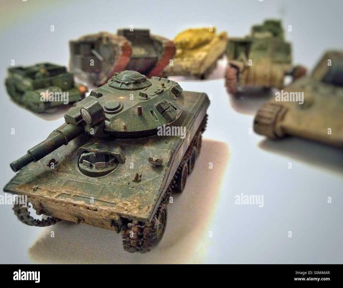 Model tanks - Smartphone Captured Stock Image
