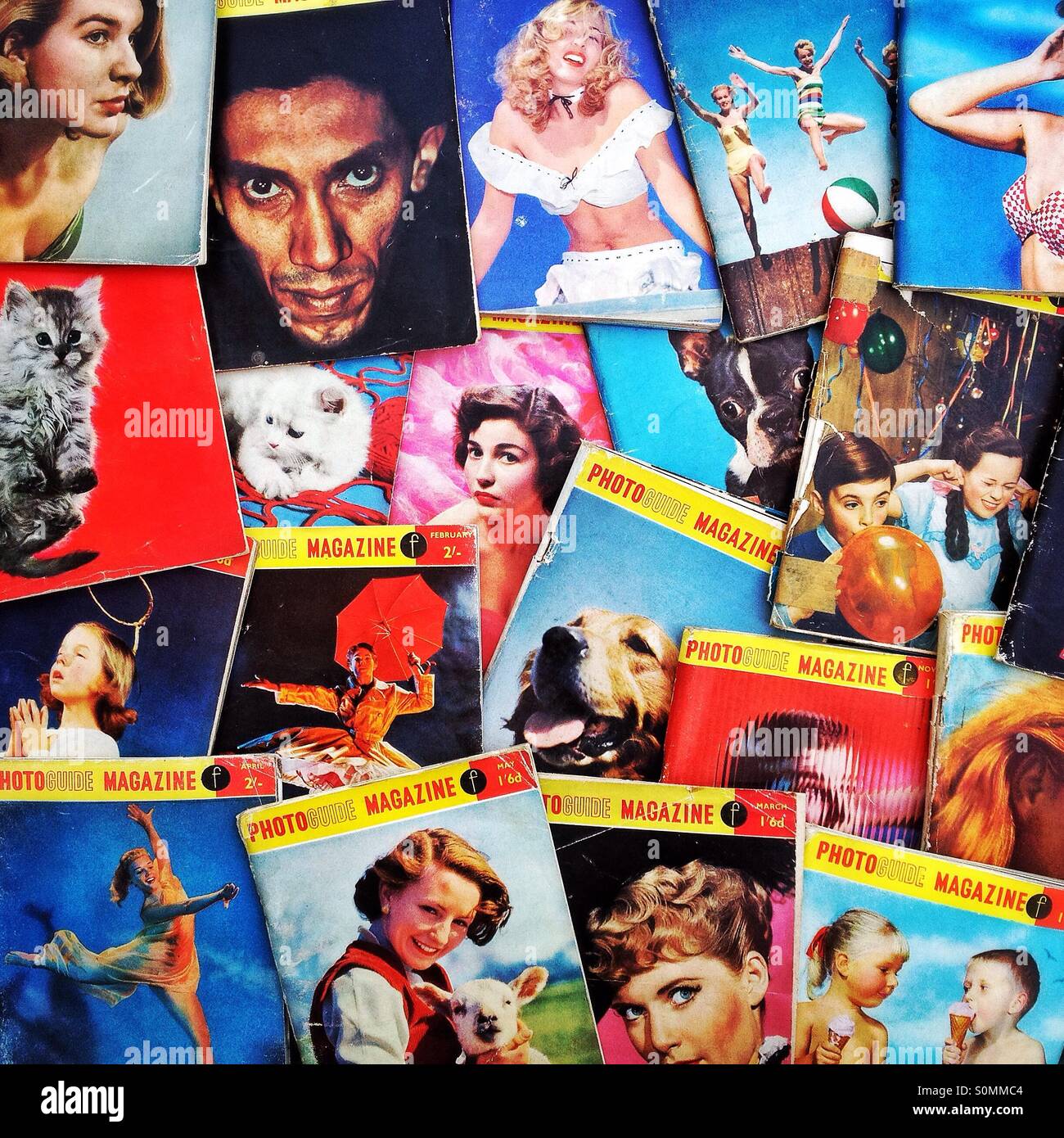 Old photo magazines from the 1950s Stock Photo Alamy