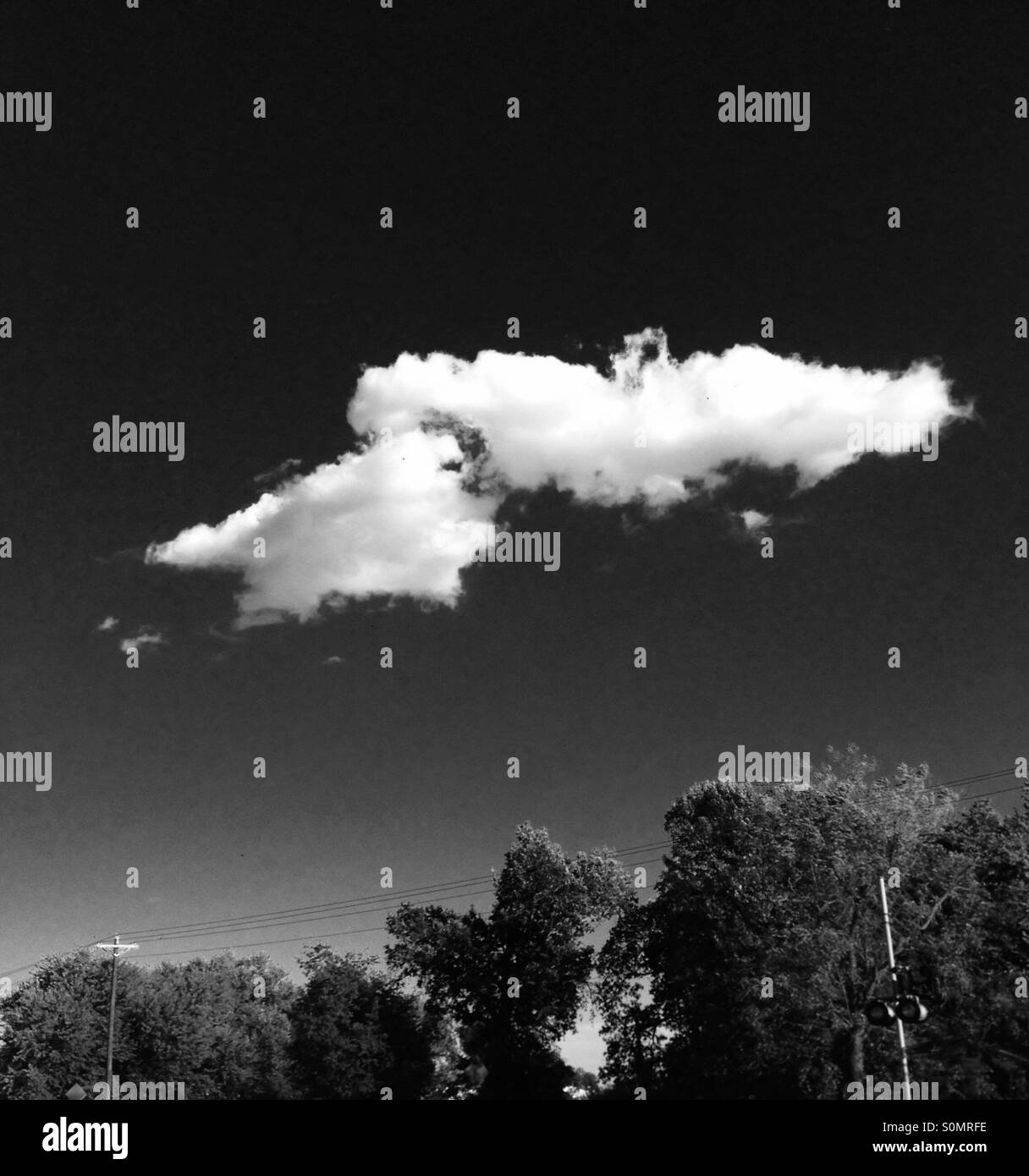 White cloud Black and White Stock Photos & Images - Alamy