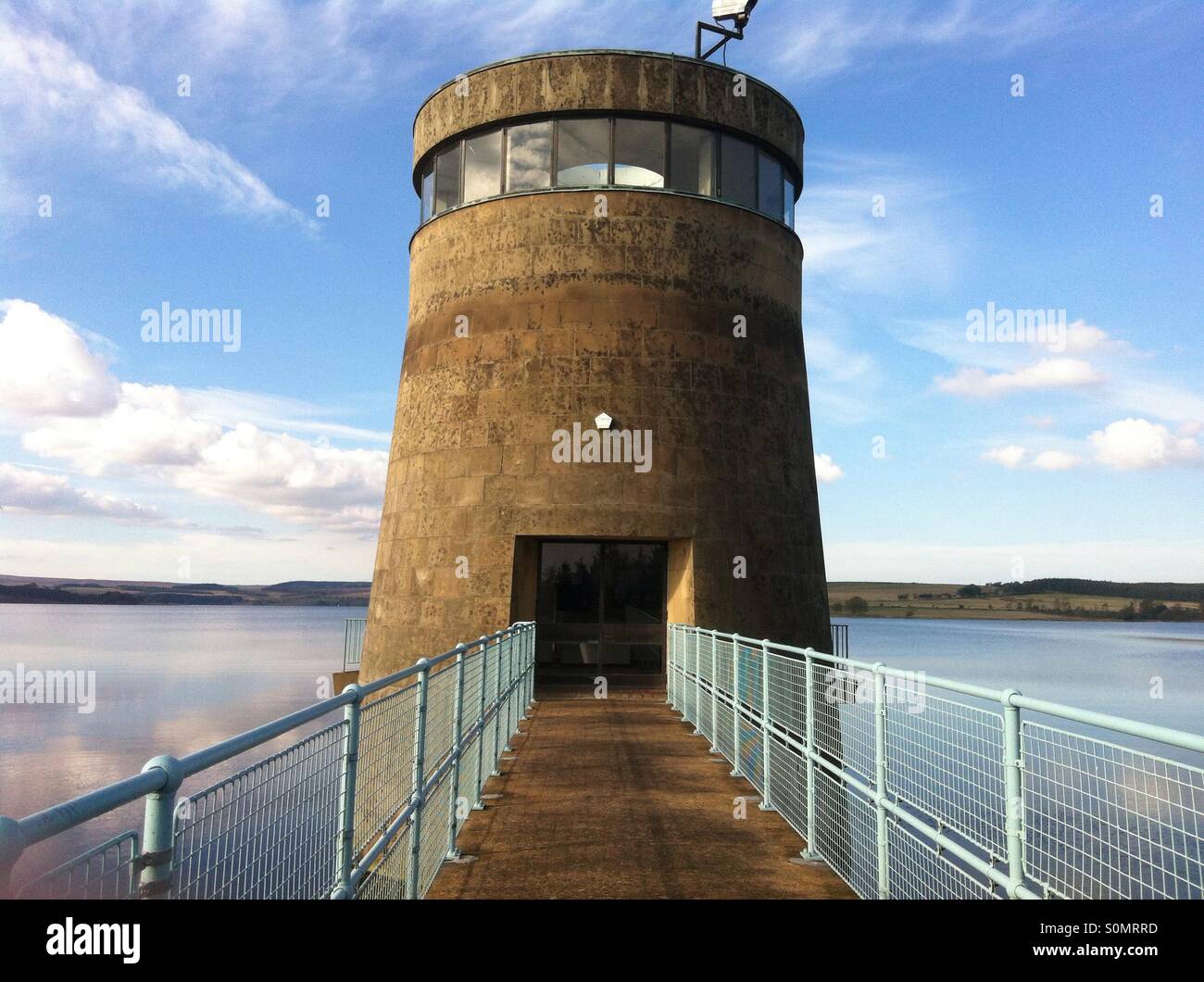 Derwent reservoir Tower Stock Photo