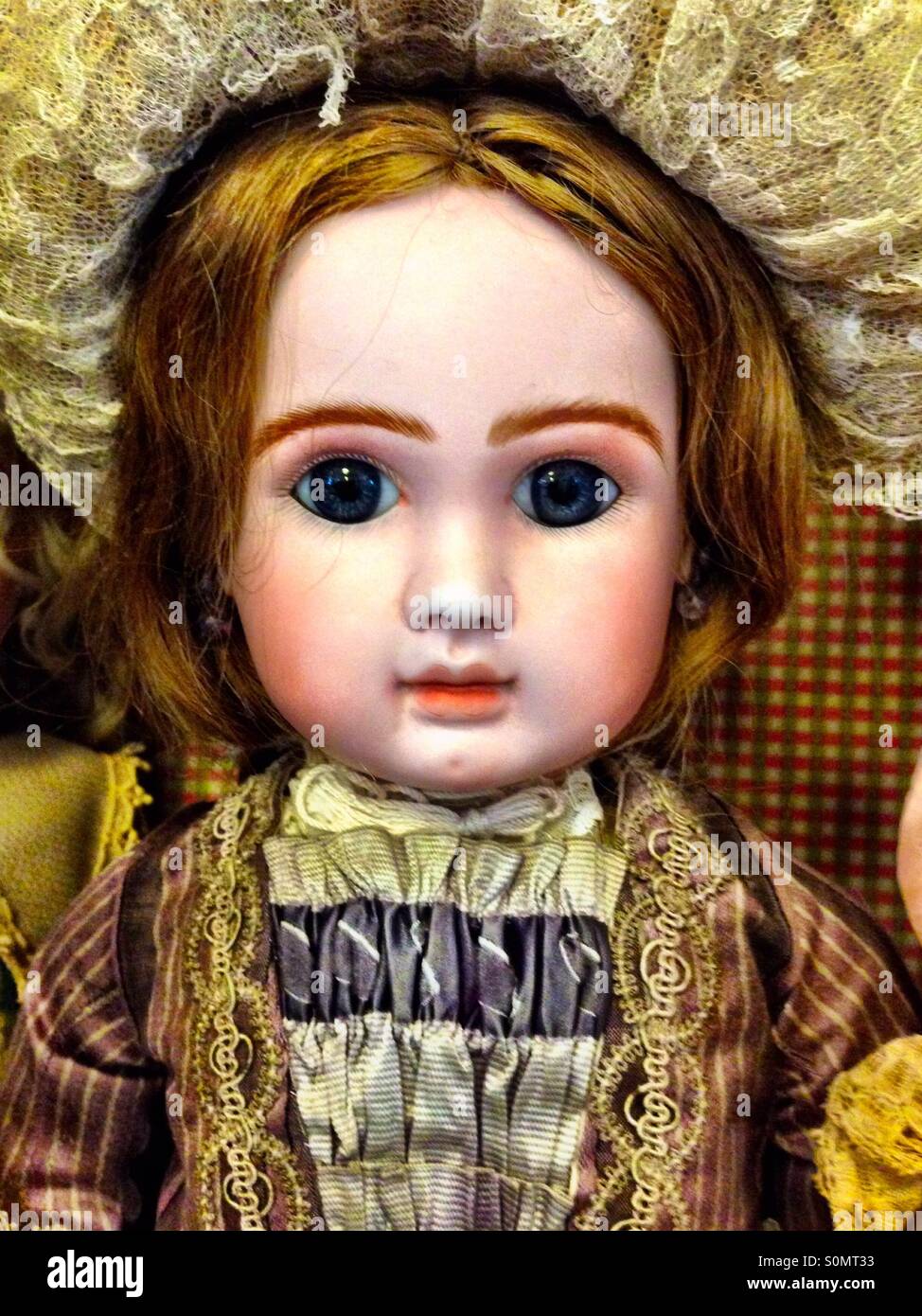 Antique doll face Stock Photo Alamy