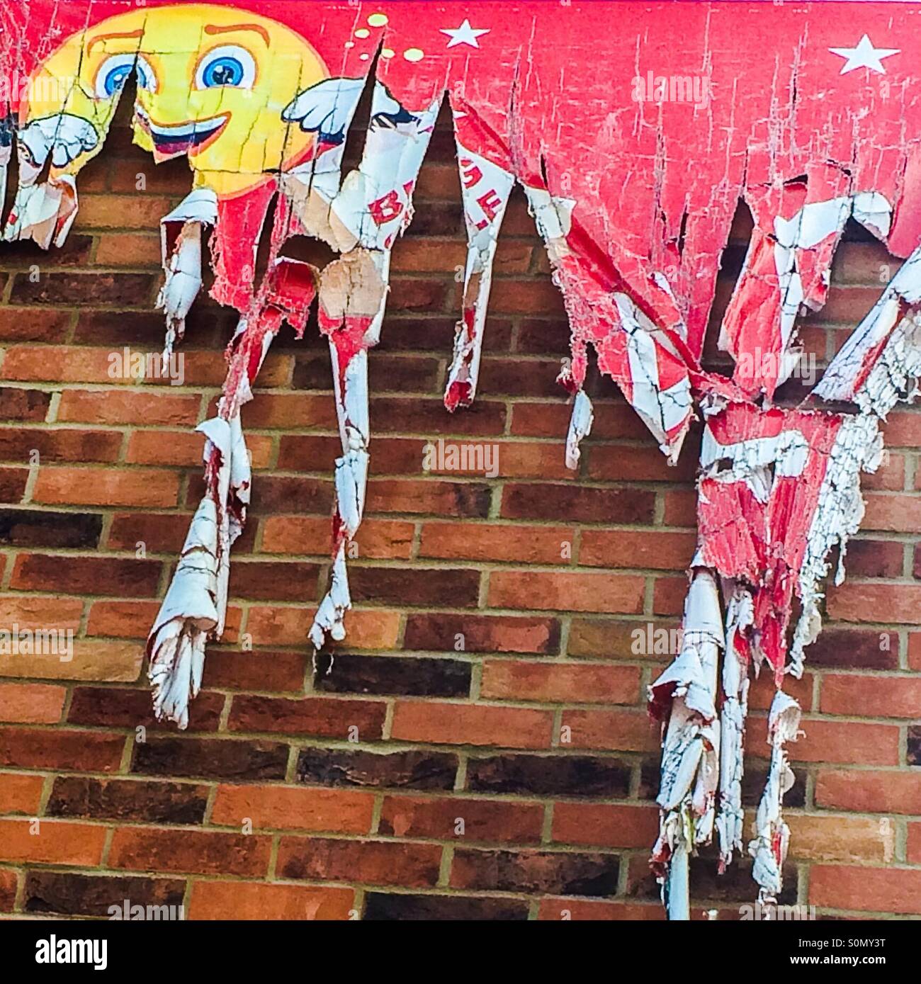 Tattered poster Stock Photo