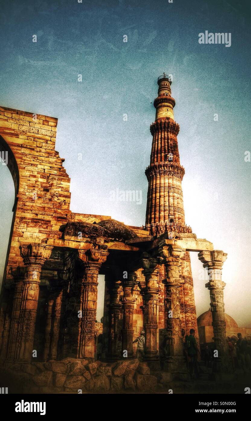 The Qutub Minar, Delhi, India. - Smartphone Captured Stock Image