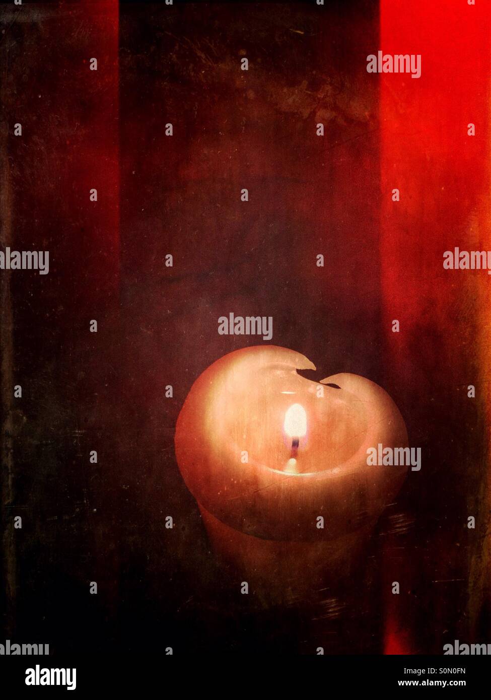 Lit candle - Smartphone Captured Stock Image