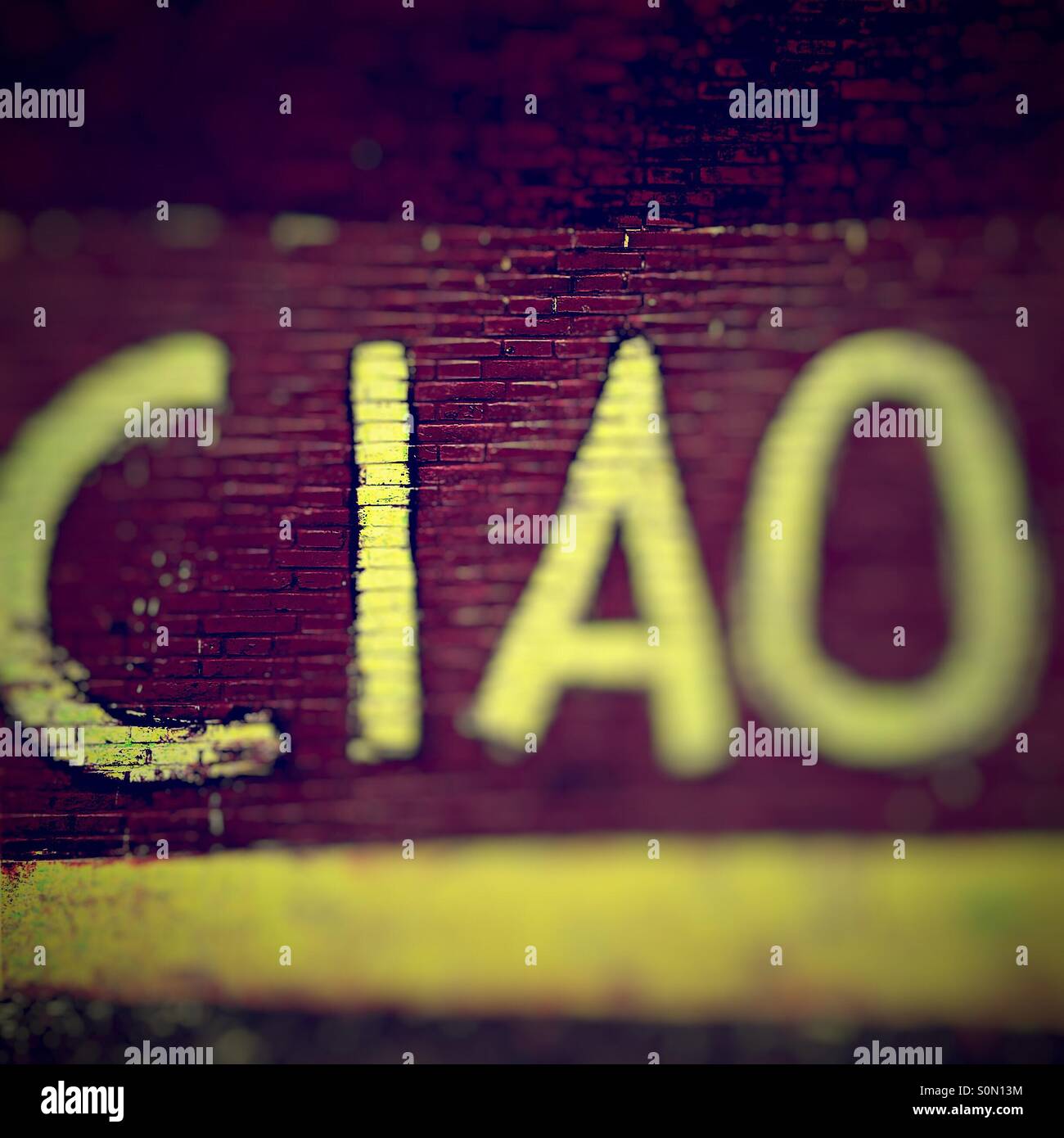 Blurred ciao - Smartphone Captured Stock Image