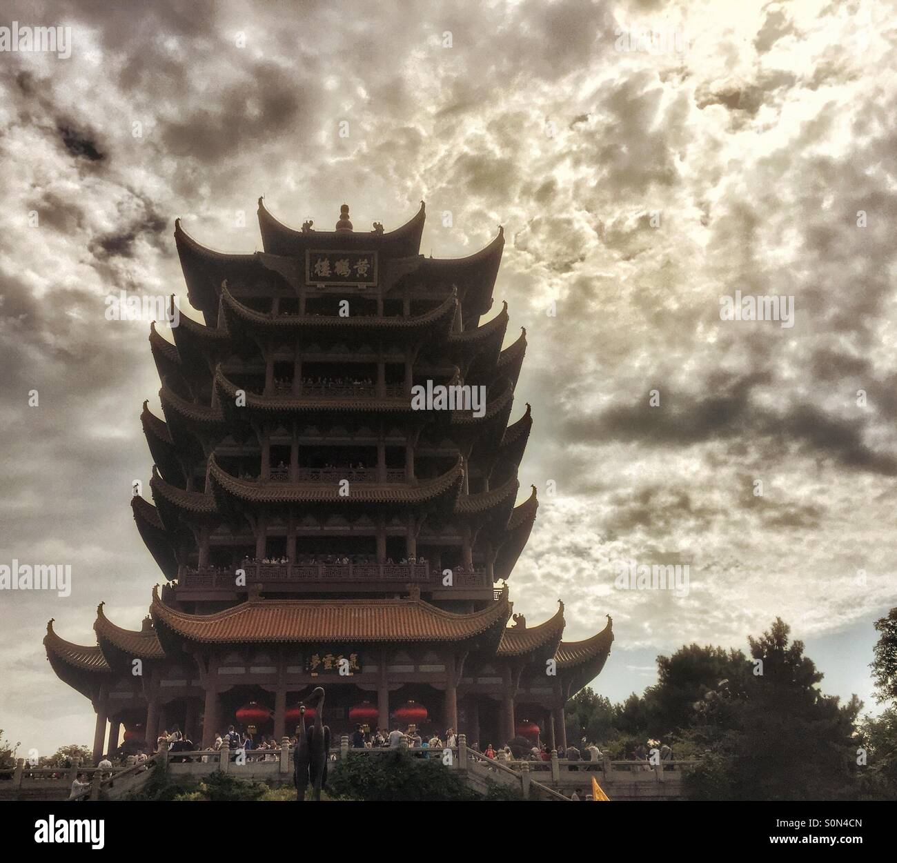 Yellow crane temple Wuhan Hebei province China - Smartphone Captured Stock Image