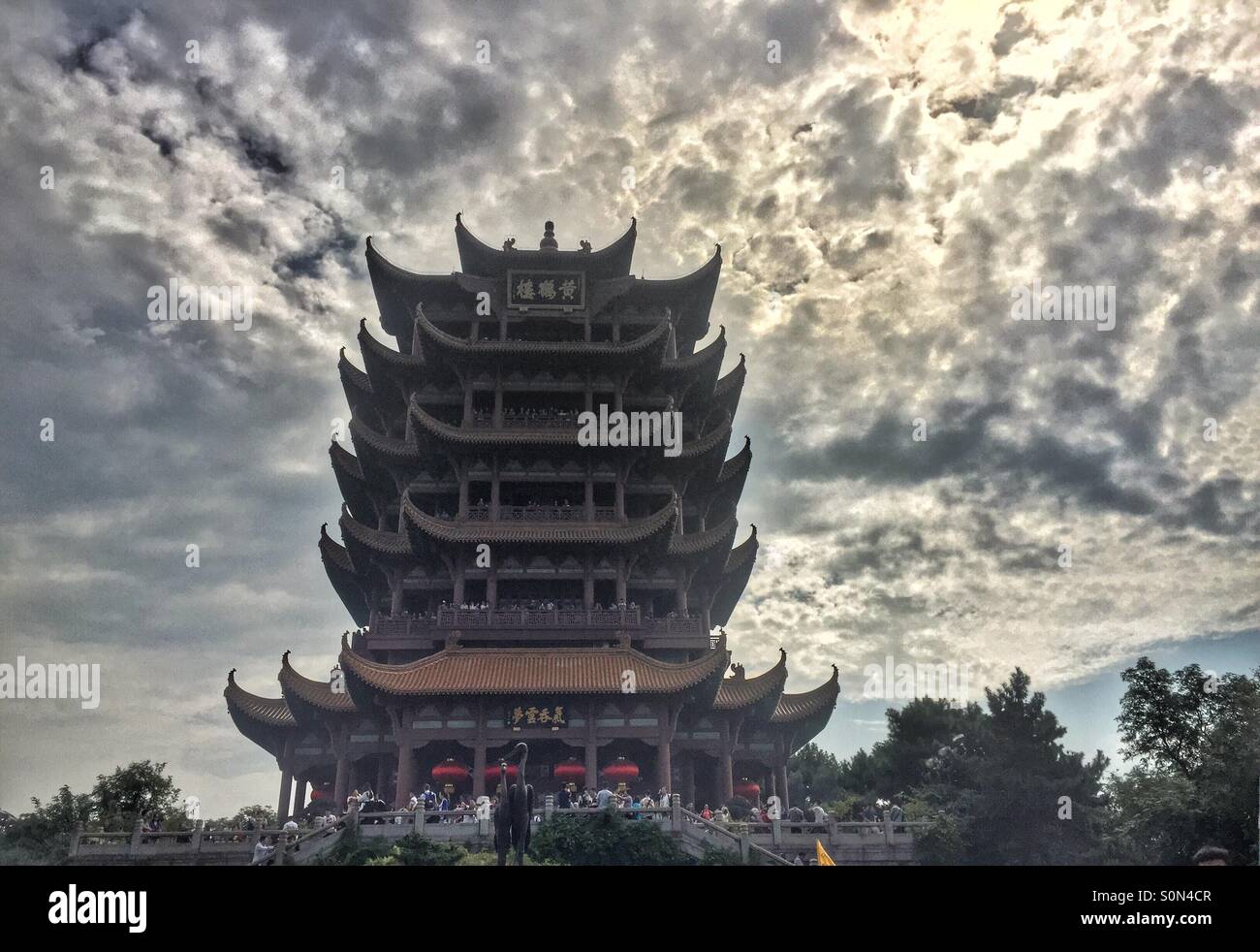 Yellow crane Temple Wuhan Hebei province China - Smartphone Captured Stock Image