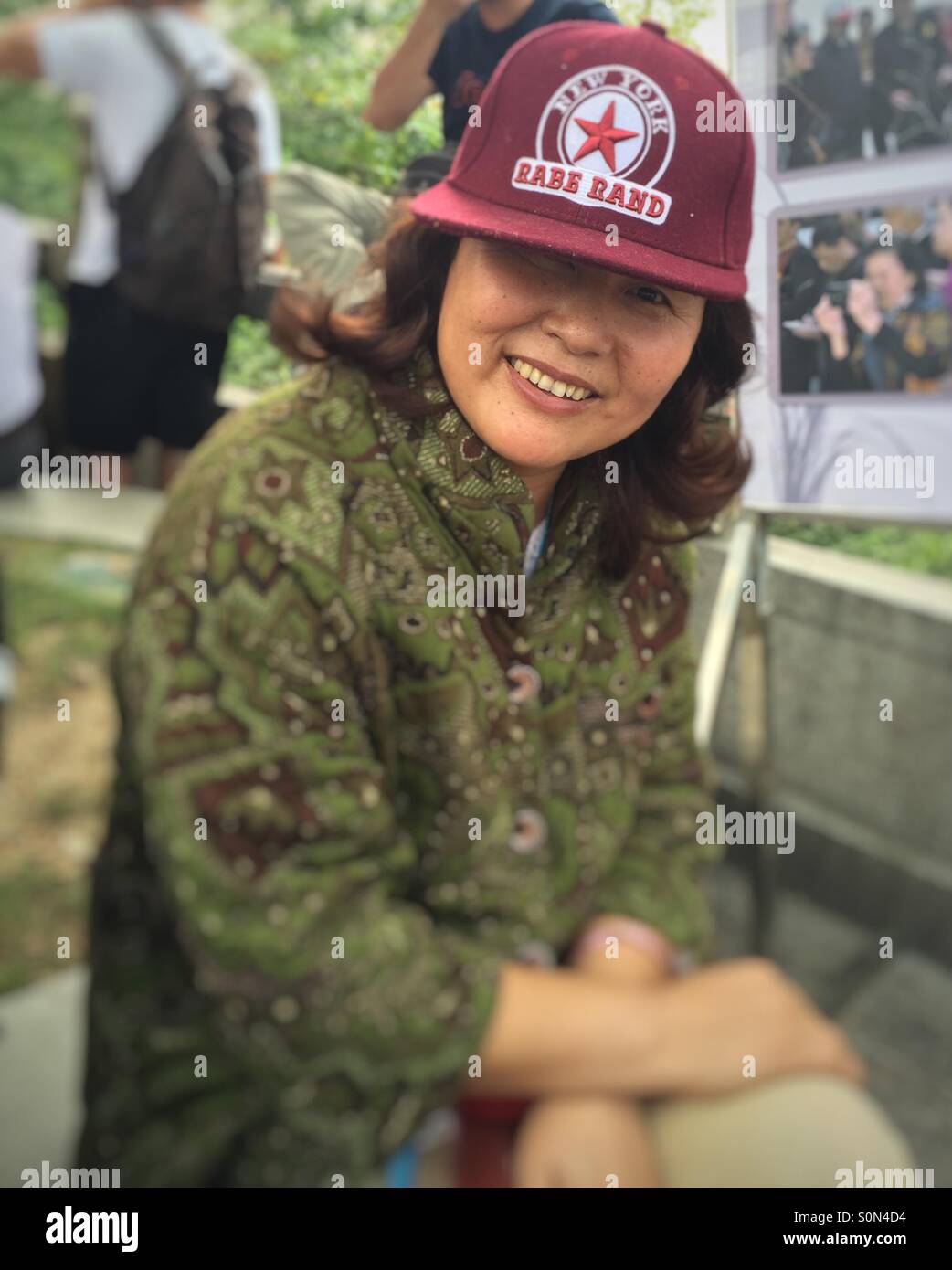 Chinese woman - Smartphone Captured Stock Image