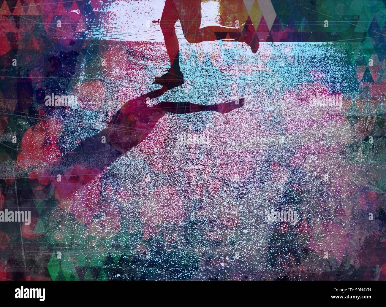 Jogger - Smartphone Captured Stock Image