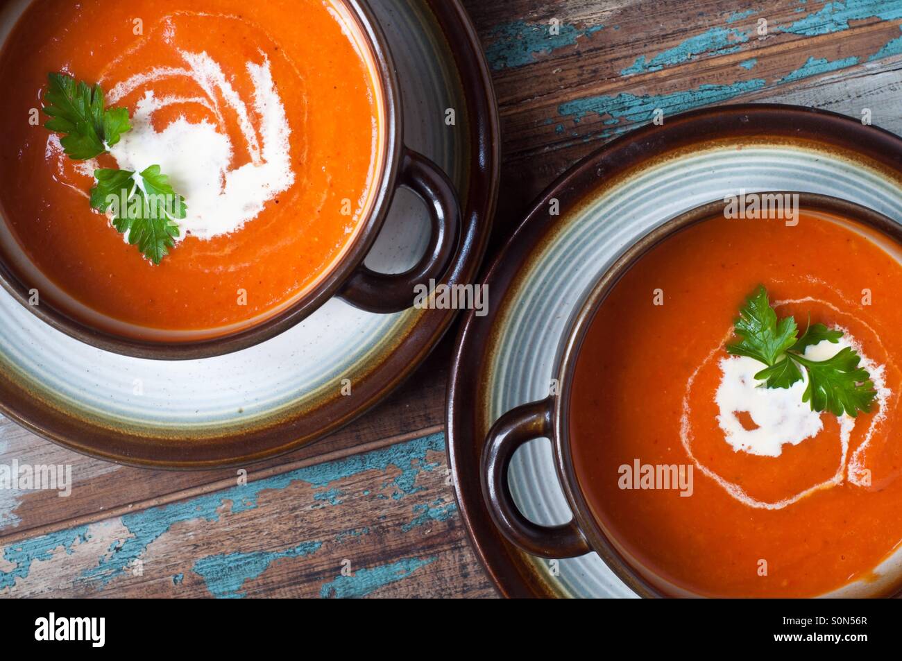 Home made Tomato soup Stock Photo Alamy