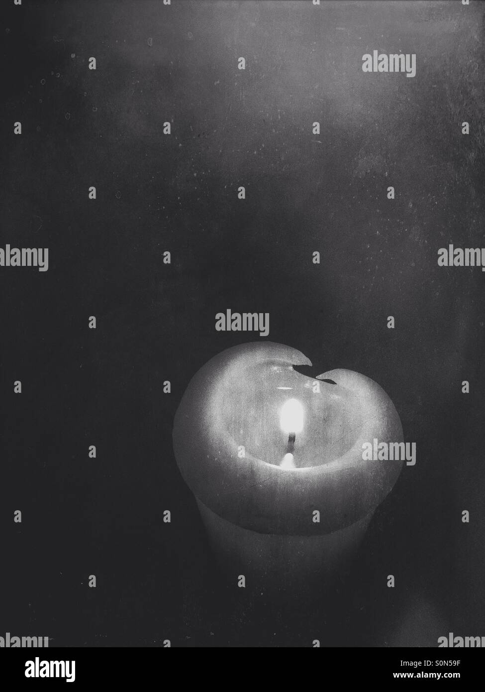 Burning candle - Smartphone Captured Stock Image