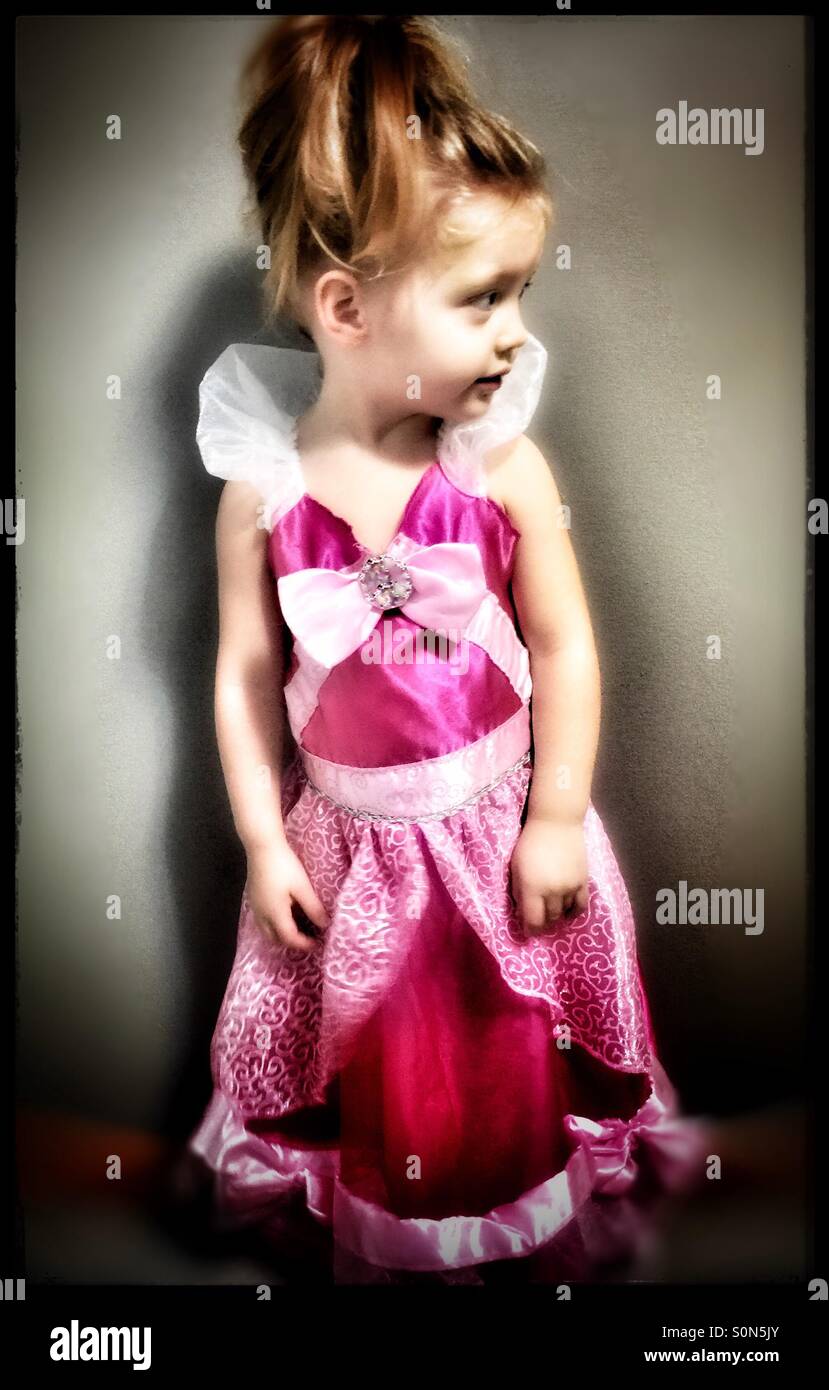 Little girl in a princess dress Stock Photo