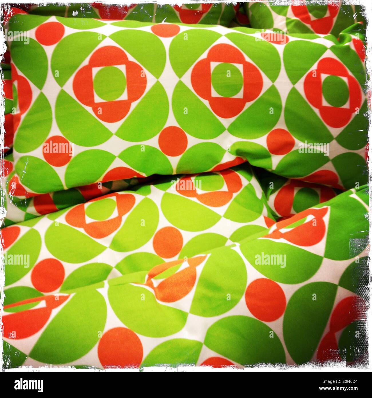 Brightly coloured fabric Stock Photo