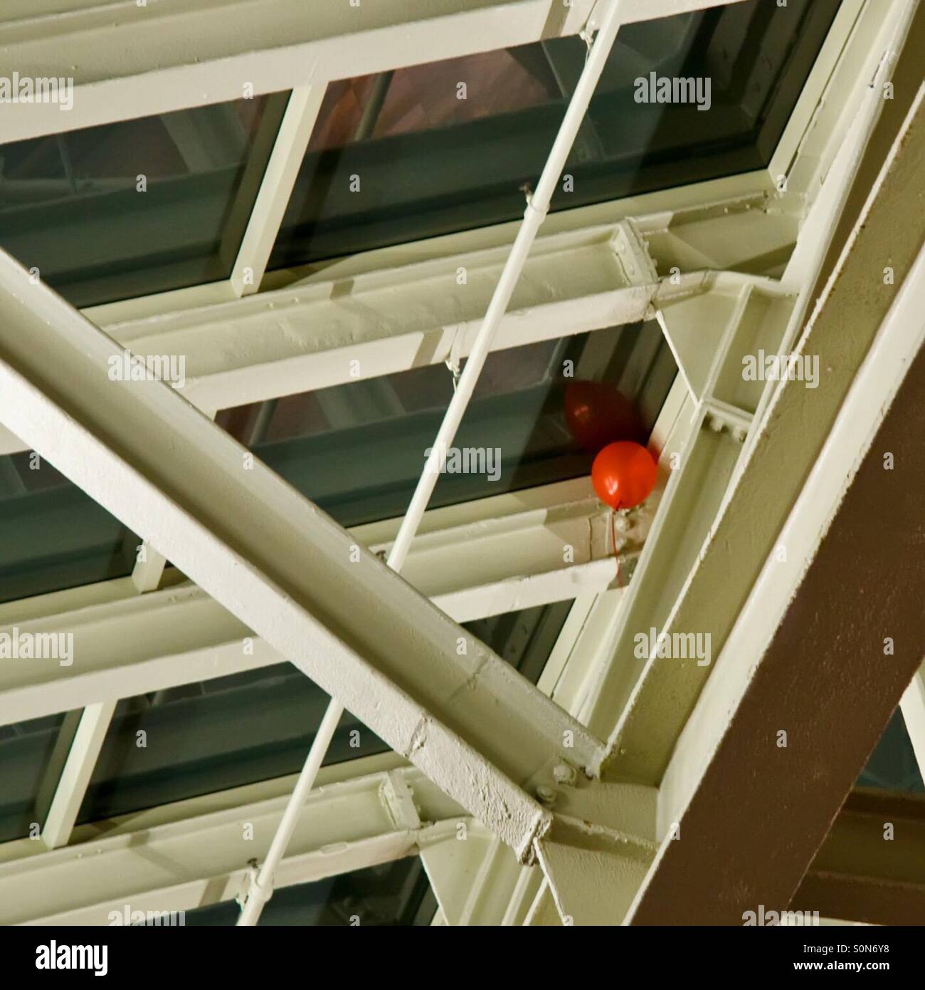 Lost red balloon - Smartphone Captured Stock Image