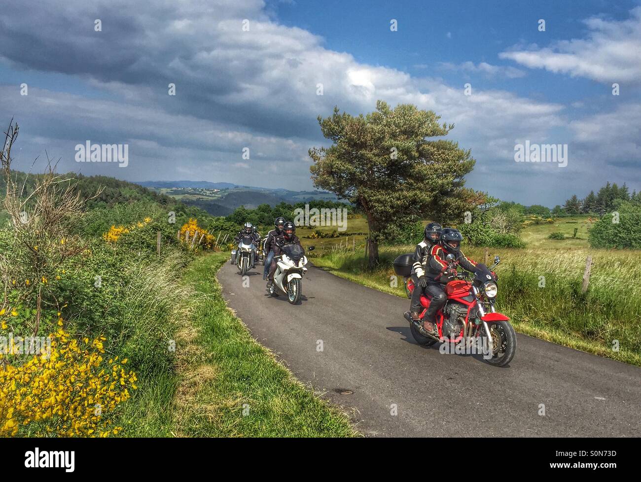 Motorcycles gang - Smartphone Captured Stock Image