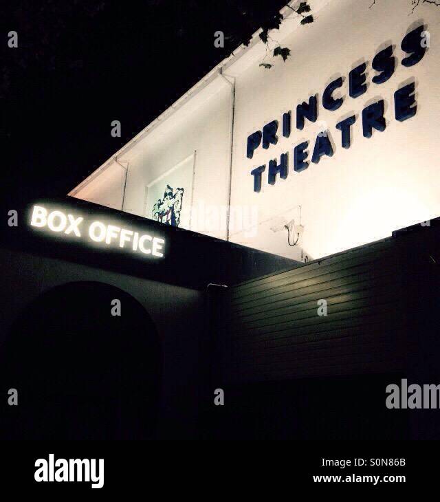 A shot of princess theatre Torquay by night Stock Photo