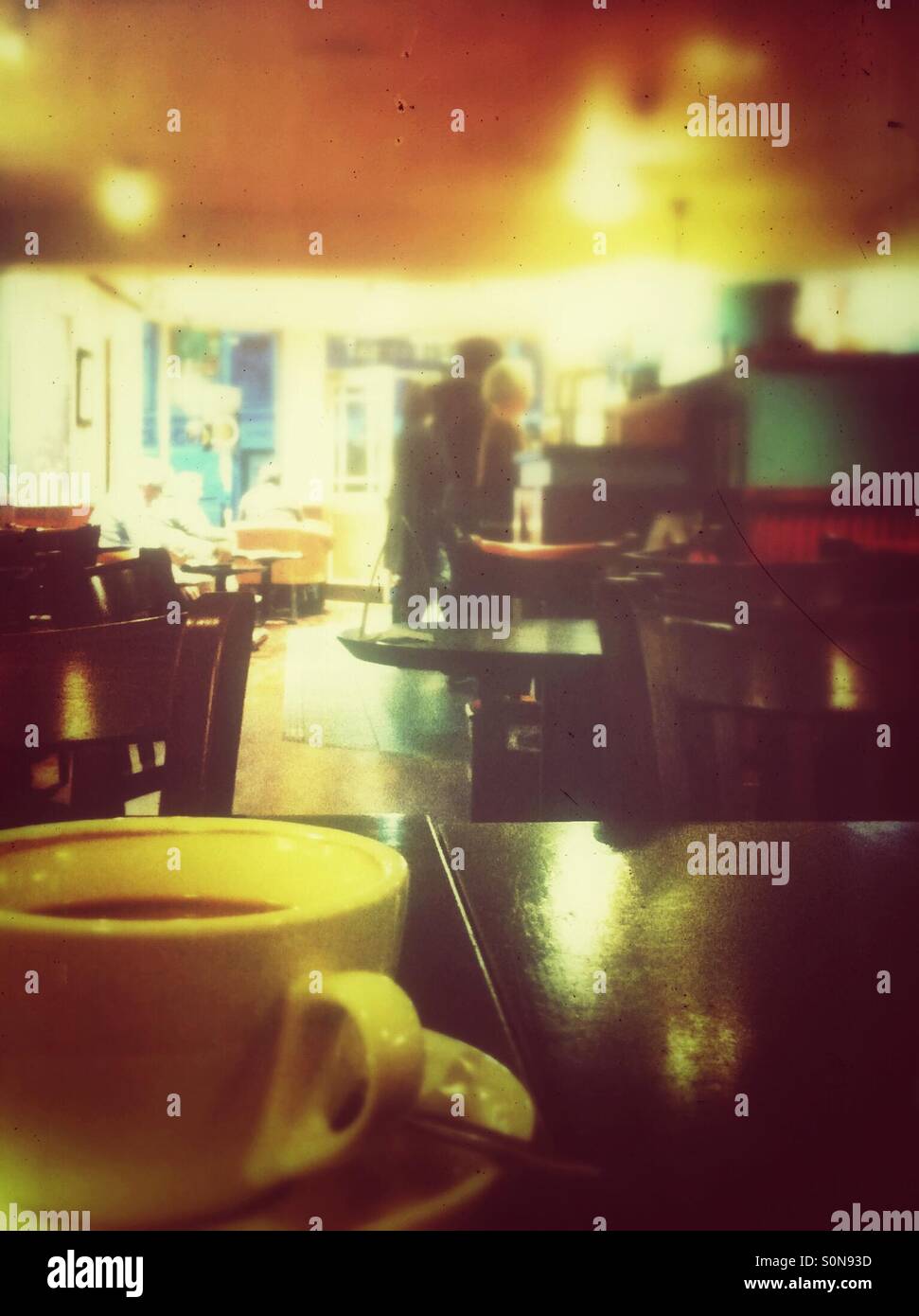 Coffee shop England UK - Smartphone Captured Stock Image