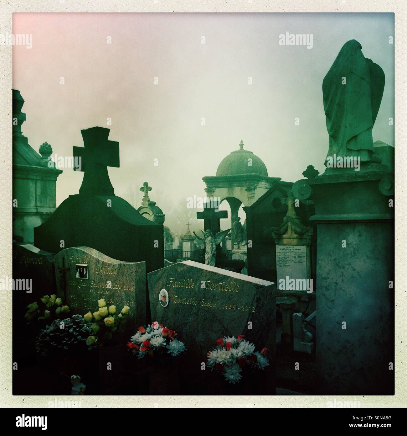Christian grave - Smartphone Captured Stock Image