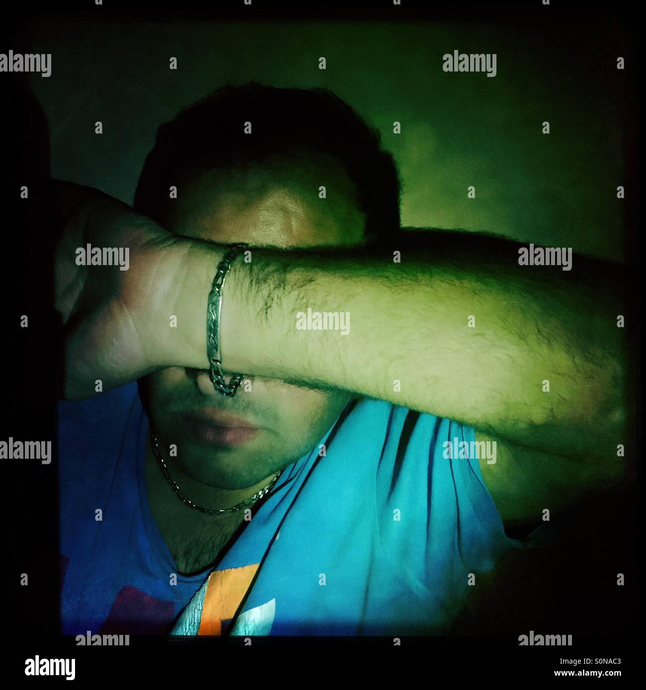 Sad man - Smartphone Captured Stock Image