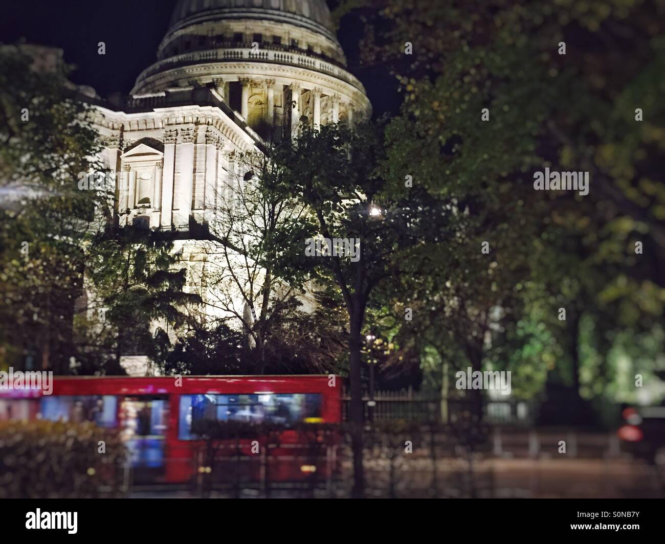 St Paul's London at Night Stock Photo