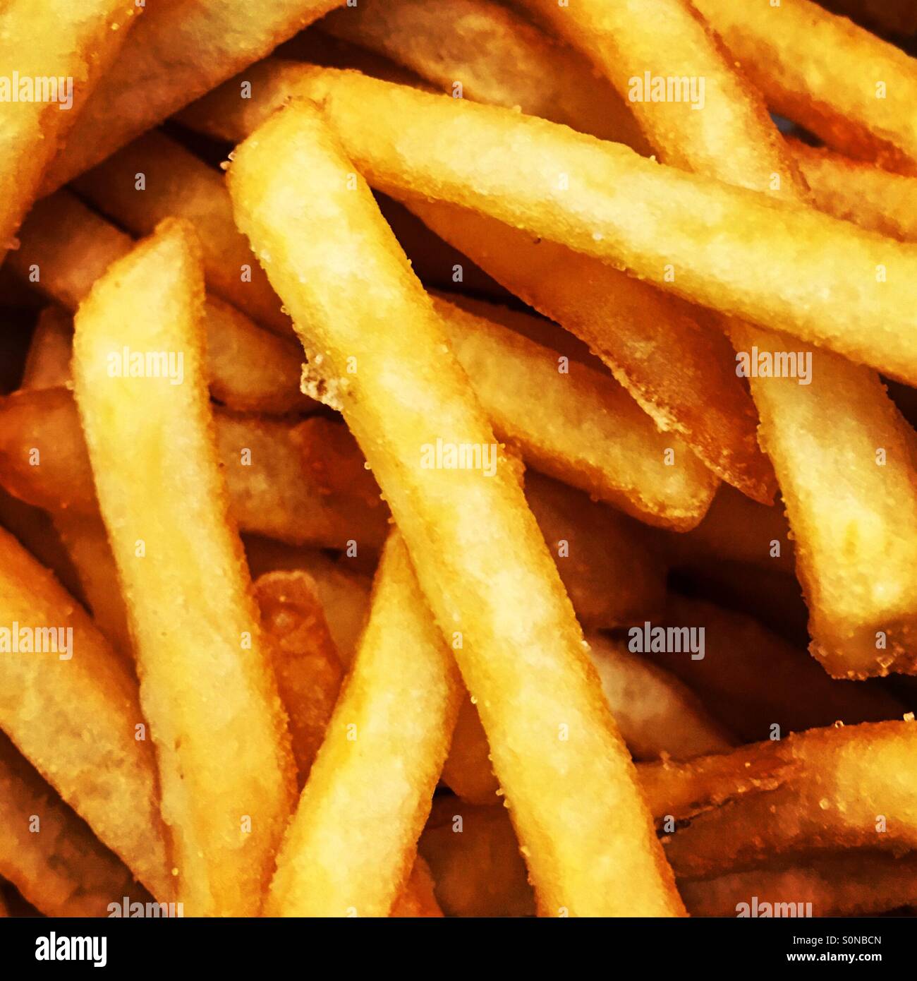 Close-up of potato chip French Fries. - Smartphone Captured Stock Image