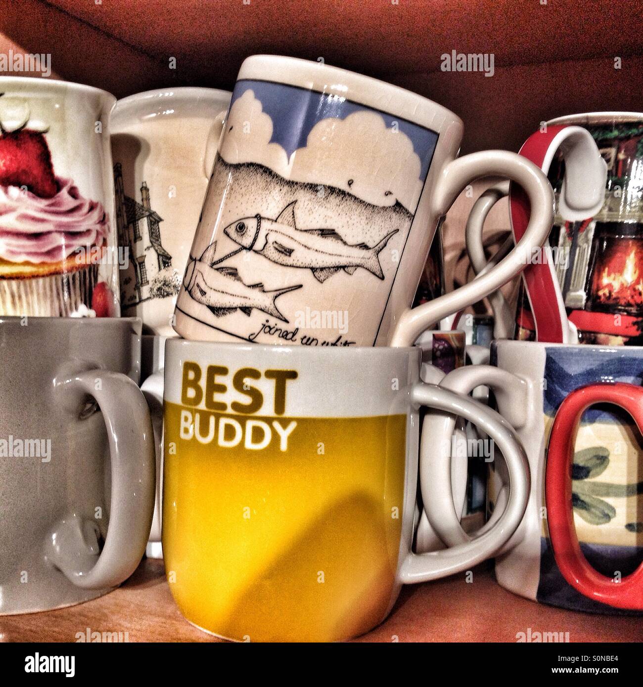 Mugs Stacked In A Cupboard Stock Photo Alamy Mugs Stacked In A Cupboard Stock Photo Alamy