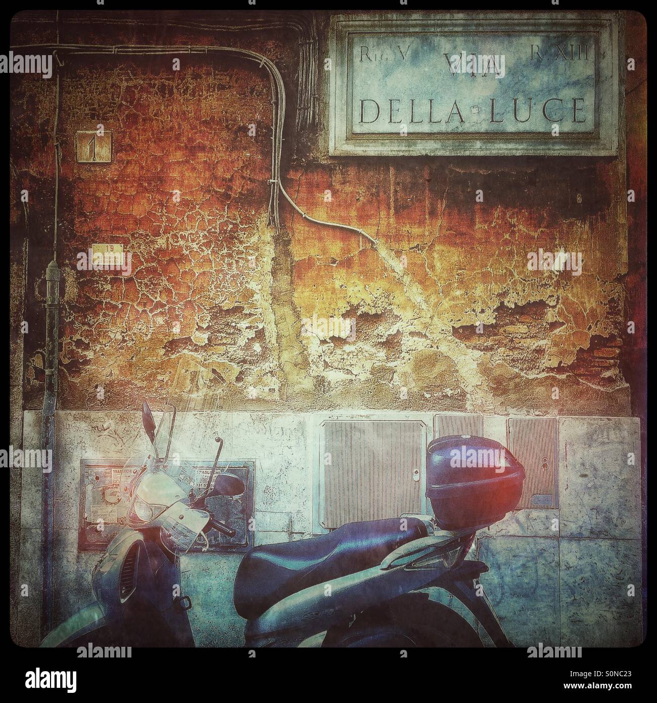 Urban retro Trastevere - Smartphone Captured Stock Image