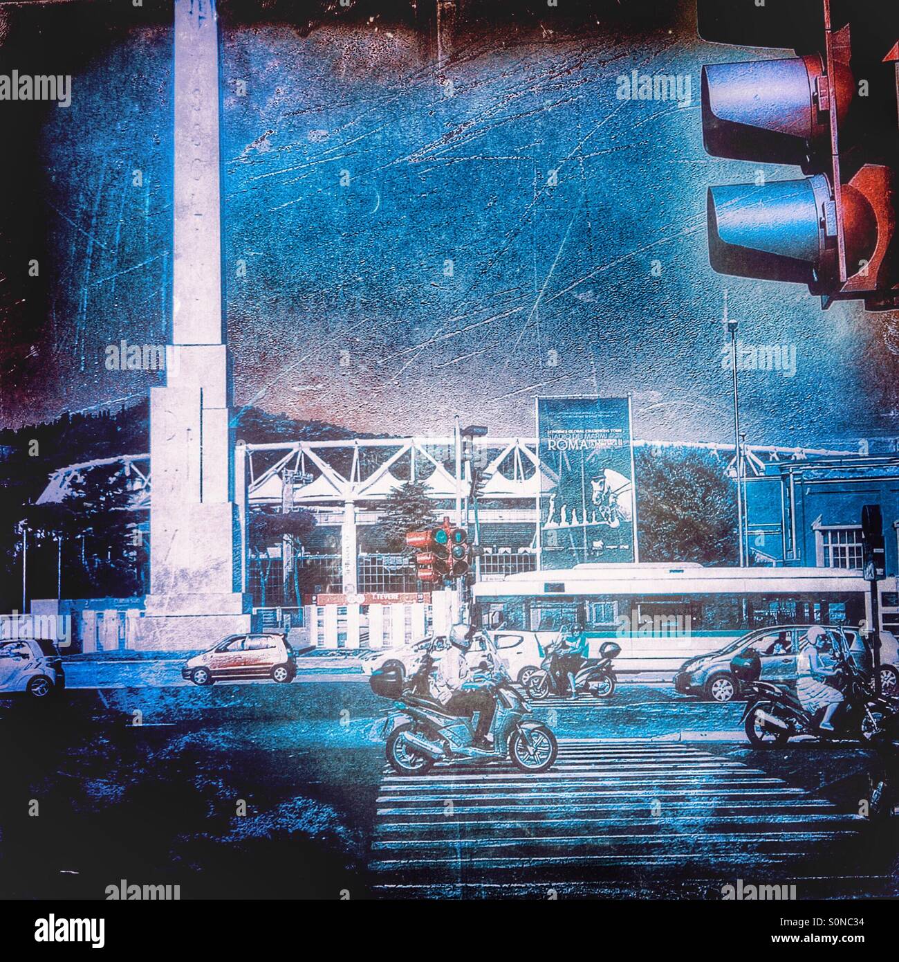 Blue metropolis - Smartphone Captured Stock Image