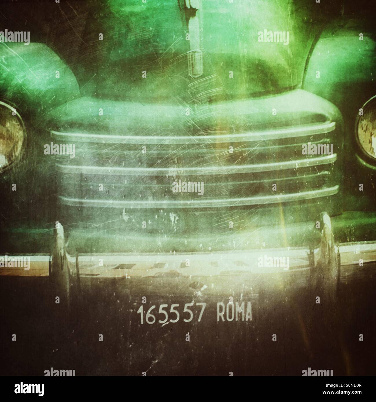 Roma number plate - Smartphone Captured Stock Image