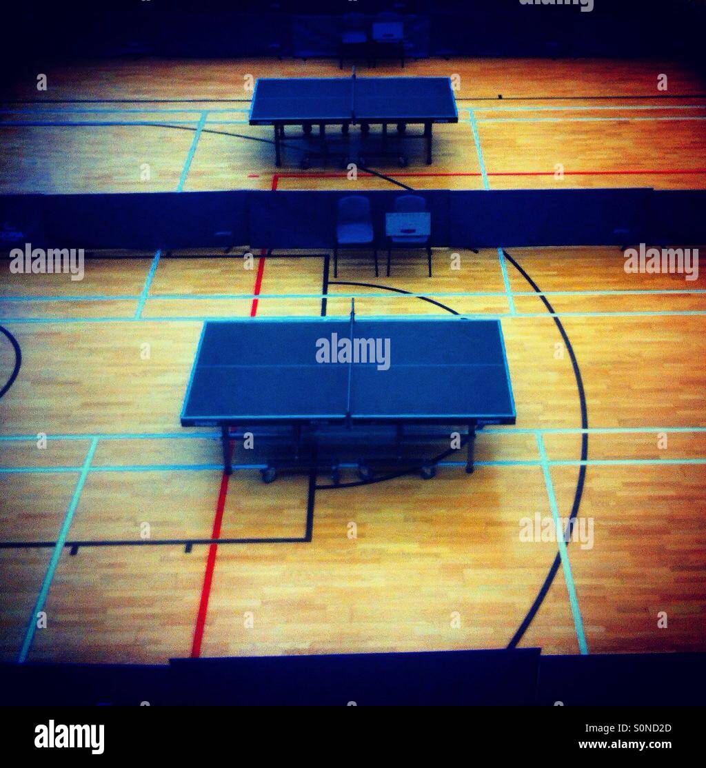Two ping pong tables - Smartphone Captured Stock Image