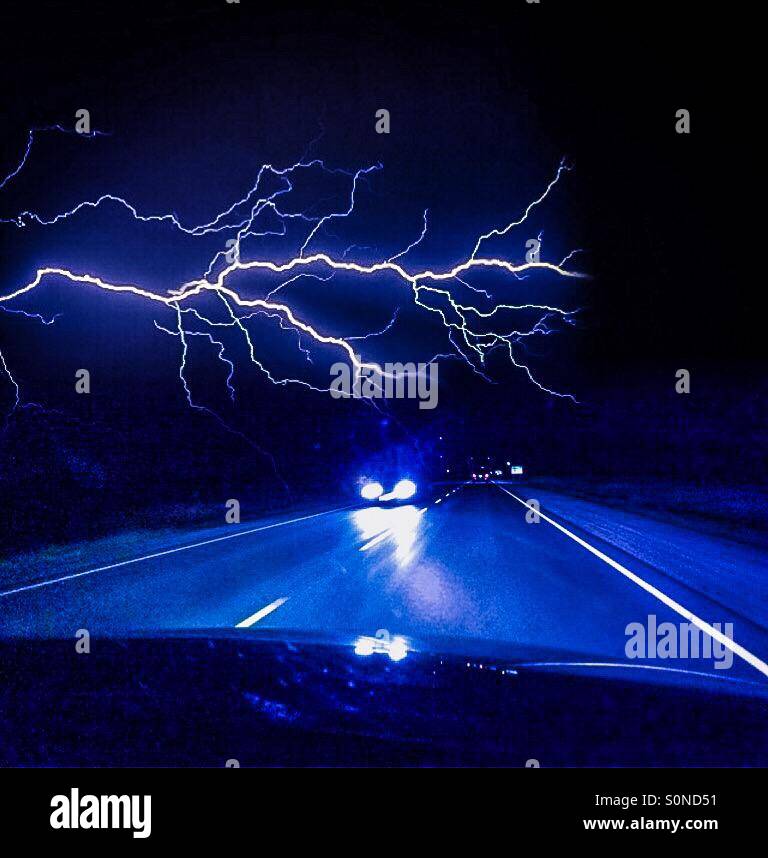 Dark and stormy road I - Smartphone Captured Stock Image