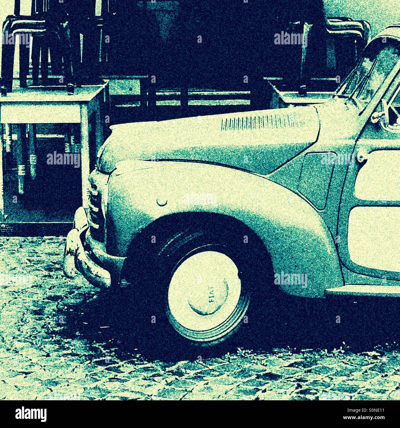 Vintage car grain - Smartphone Captured Stock Image