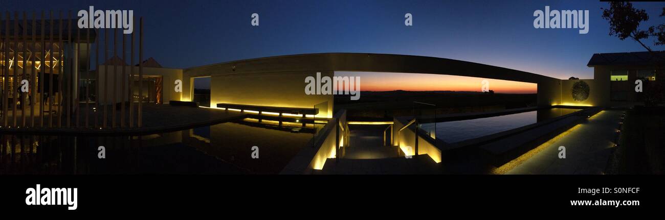 Modern Architecture Windmill Hill at Sunset Stock Photo